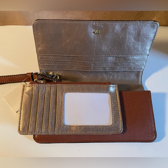 ANNE KLEIN. Brown Folded Wristlet Wallet. - Picture 7 of 15